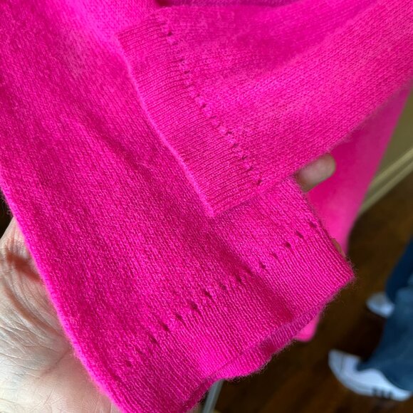 Claudia Nichole Hot Pink Cashmere Sweater Women's XL - Picture 5 of 15